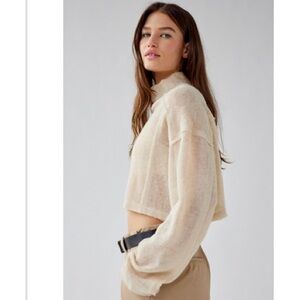 Urban Outfitters Jac Sheer Cropped Sweater XS